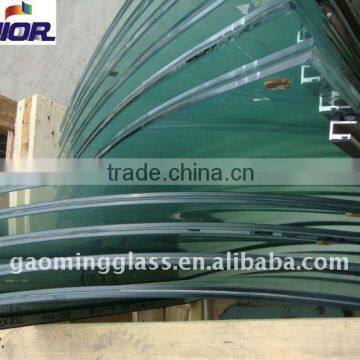 curved laminated glass for buildings or bridges