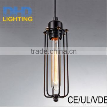 Loft American country industrial Warehouse Edison Vintage tube cage shade Ceiling Lamps for Home decoration