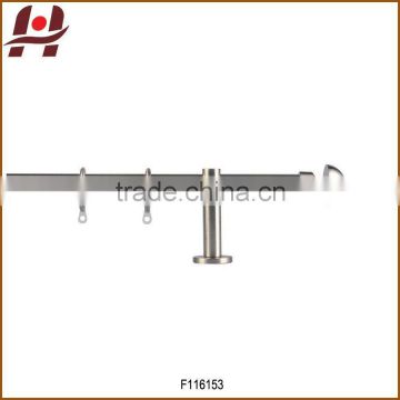 F116153 metal iron aluminium stainless steel brass plated plain twisted extensible telescopic window curtain poles rods pipes