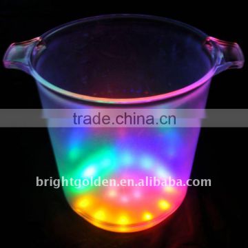 Led plastic ice bucket for party