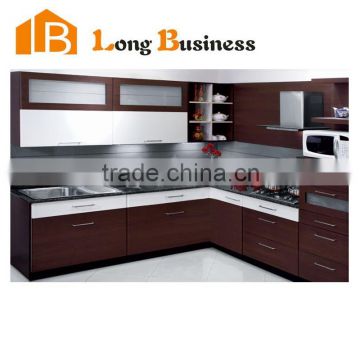LB-JX1110 Wood veneer kitchen cabinets design