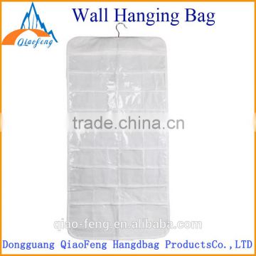 clear plastic zippered storage bag/hanging garment storage bag