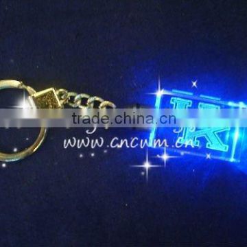 Clear LED Laser Keychain Promotion For Holiday Gift