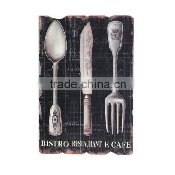 MDF Wooden Wall Printing With Silverware