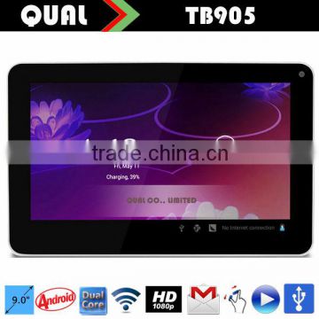 Top selling !!9 inch Android 4.4 tablet pc two Camera Dual Core with Allwinner A23 0.3MP/0.3MP 512M/8G wifi model with Kitkat B