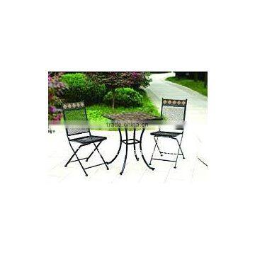 iron folded garden mosaic furniture