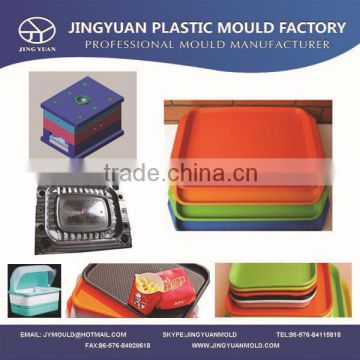 Snack plastic tray mould / plastic snack injection plate mould / restaurant snack dish molding