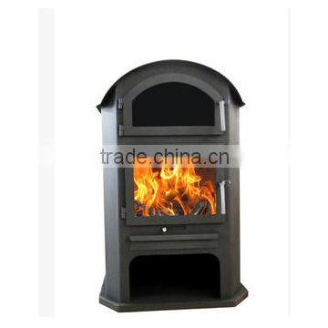 Eco-friendly Good quality mordern steel plate wood burning stove with oven CE certificate indoor freestanding wood burning stove