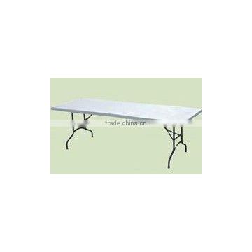 2014 Hot sale 8 Foot blow molding white outdoor plastic folding table