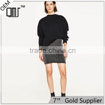 2017 OEM Spring Cozy Elasticated Shiny Tight Mini Skirt