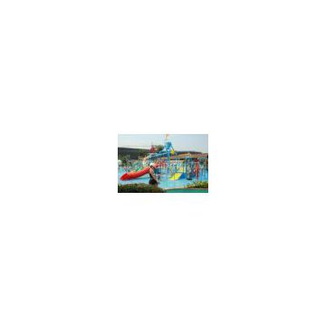 Summer Entertainment Fiberglass Kids Water Playground Equipment with High Speed Spiral Water Slide