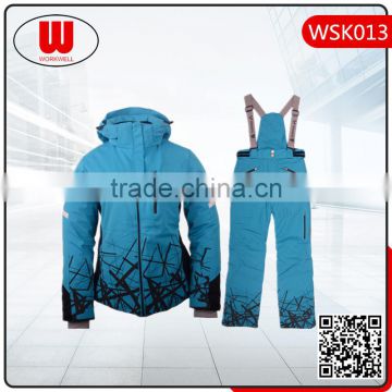 Overall printing winter adult snow suits