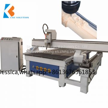 4 axis CNC router woodworking machine with cylinder rotary