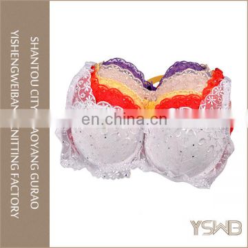 Customized color cotton underwear stylish B cup lace chinese bra