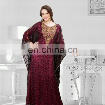 Fancy Dubai style Kaftan - New Fashion trendy Brasso print Kaftan partywear dress 027