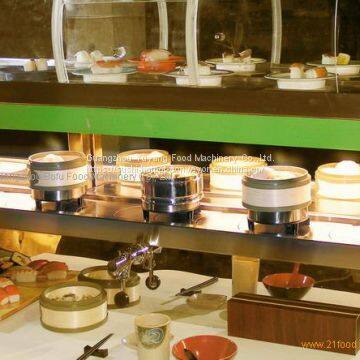 Convenient Western Style Buffet Restaurant OEM Dim Sum Conveyor Belt