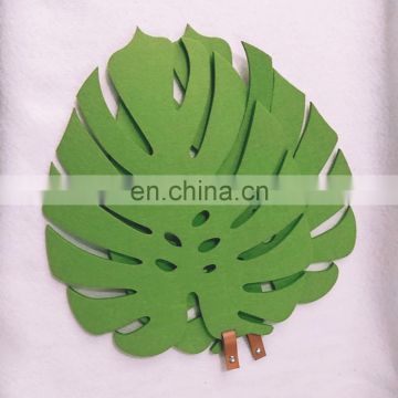 5mm thickness green leaf felt placemat