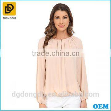 Latest Casual Middle Aged Women Blouse Casual Long Sleeve Blouse