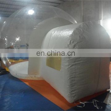 hot durable PVC inflatable camping bubble tent,outdoor portable light inflatable dome tent with toilet with competitive price