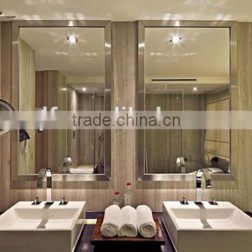 Low price and high quality sheet glass cheap bathroom mirrors