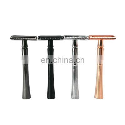 High quality good price beard shaving custom barber safety razor with 4 colors available