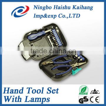 18pcs mechanical Tool Kit/Tool set with lamp