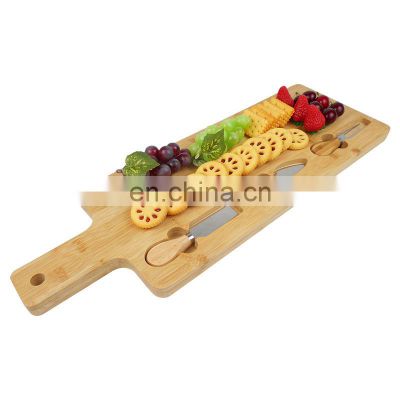 Bamboo Cutting Board Bamboo Chopping Cheese Board With Knife Set