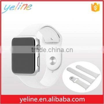 2016 cheap silicone rubber white bands for apple watch