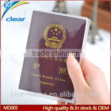 Stocks wholesale high quality clear pvc passport holder Short cover for passport Versatile