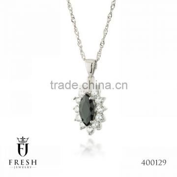 Fashion 925 Sterling Silver Necklace - 400129 , Wholesale Silver Jewellery, Silver Jewellery Manufacturer, CZ Cubic Zircon AAA