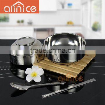 ALLNICE wholesale korea style tableware stainless steel soup bowl