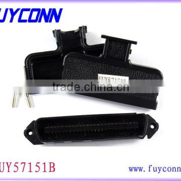2.16mm Pitch TYCO AMP 180 Degree 50 way RJ21 Champ Centronic Male IDC connector with Plastic Cover