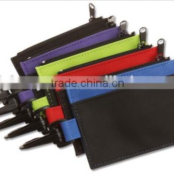 High quality leather id card holder with lanyard