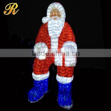 Safe Christmas indoor LED sitting Santa Claus