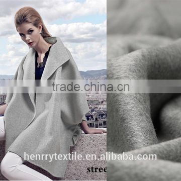 Shallow dark grey high-end cashmere coat fabrics imported high-grade clothing. Snow wool fabric