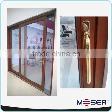 timber wood sliding door with double track imported wood doors