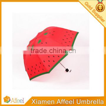 manual open printed promotional rain umbrella