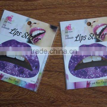 2016 best seller eco-friendly hig quality lips sticker temporary tattoo