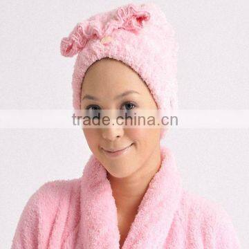 Patent Design Super Absorbent Microfiber Hair Drying Towel Turban women Towel wrap