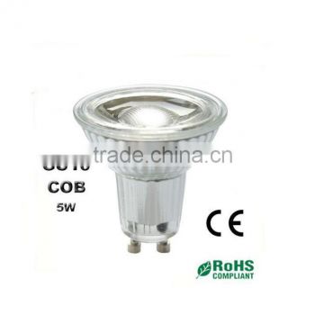 AC85-265V 4W/5W/6W GU10 glass COB led spotlight
