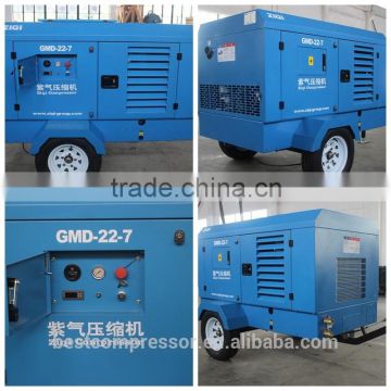 GMD Four Wheels portable diesel screw air compressor