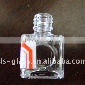 Cosmetic Bottles Square shape Nail Polish Glass Bottle