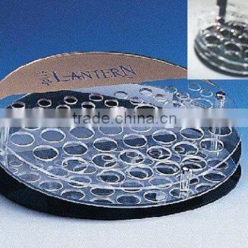 round acrylic cosmetic stand display