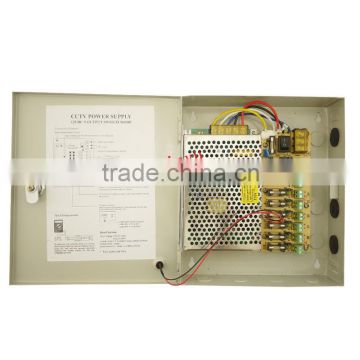 9 channels 12v 20a 250w 9ch CCTV power box switching power supply for Security Cameras 12v 250W