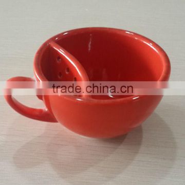 Factory direct wholesale 200ml unique ceramic tea filter mug