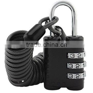 Hot sale New product ET-8305 Coiled Wire Combination Lock for security