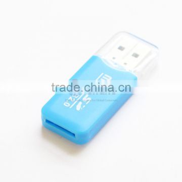 Blue and White USB 2.0 Micro TF Card Reader