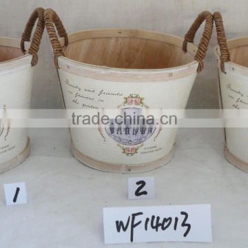 Handmade high quality cheap flower wooden pots for plants