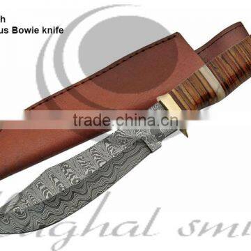 Damascus knife/Hunting knife/wood