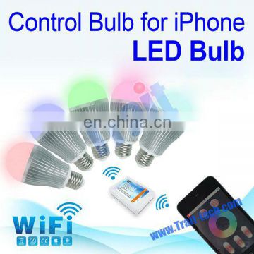 7W Color Changing Wifi LED RGB Bulb Light Wireless Remote Control LED Bulb Phone Controller